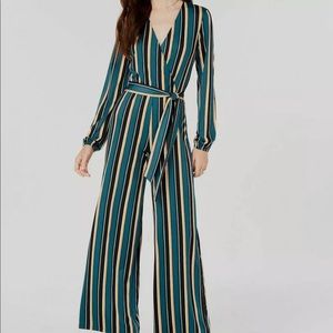 Ultra Flirt Green Striped Romper XL